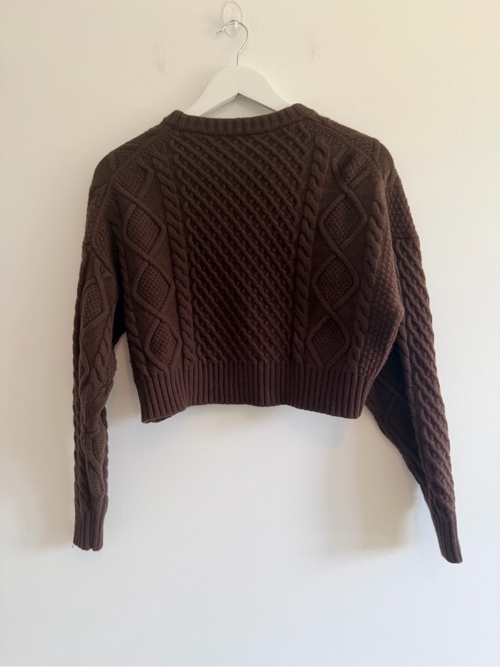 Aritzia Sunday Best cropped knit sweater- brown - Picture 6 of 6